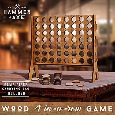 Hammer + Axe 4-in-a-Row Wood Tabletop Game. View a larger version of this product image.