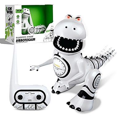 Sharper Image&reg; Robotosaur Trainable Robotic Dinosaur in White. View a larger version of this product image.