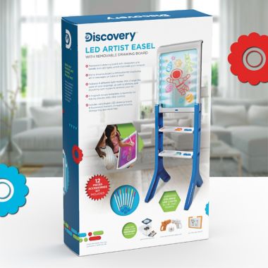 Discovery Kids LED Artist Easel 13-Piece Playset. View a larger version of this product image.