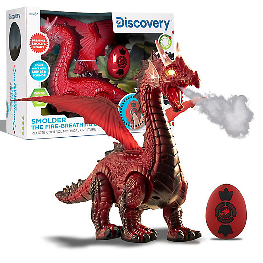 Alternate image 1 for Discovery Kids™ Remote Control Dragon with Smoke in Red