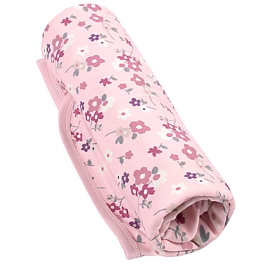 Gerber&reg; Floral Reversible Organic Cotton Knit Blanket in Pink. View a larger version of this product image.