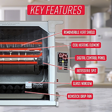 Ronco Digital Showtime Rotisserie Oven in Platinum. View a larger version of this product image.