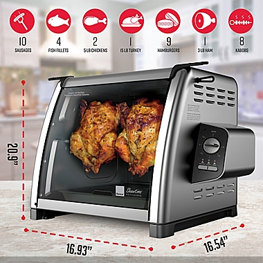 Ronco Showtime Large Capacity Rotisserie & BBQ Oven Modern Edition Simple Door for sale online 