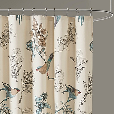 Madison Park Quincy Shower Curtain in Khaki. View a larger version of this product image.