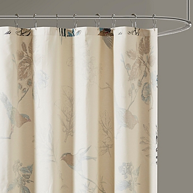 Madison Park Quincy Shower Curtain in Khaki. View a larger version of this product image.