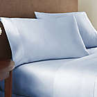 Alternate image 0 for Nestwell&trade; Washed Cotton Percale 180-Thread-Count Queen Sheet Set in Blue Fog