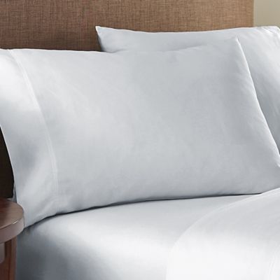 Nestwell&trade; Washed Cotton Percale 180-Thread-Count Standard/Queen Pillowcases in Lunar Rock