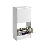 Sauder&reg; Tilting Door Shoe Storage in White