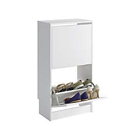Sauder® Tilting Door Shoe Storage in White