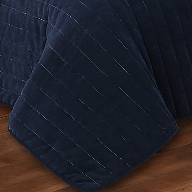 Estate Collection Caleb 2-Piece Reversible Twin Quilt Set in Navy. View a larger version of this product image.