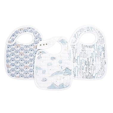 aden + anais&reg; essentials Sunrise 3-Pack Snap Bibs. View a larger version of this product image.