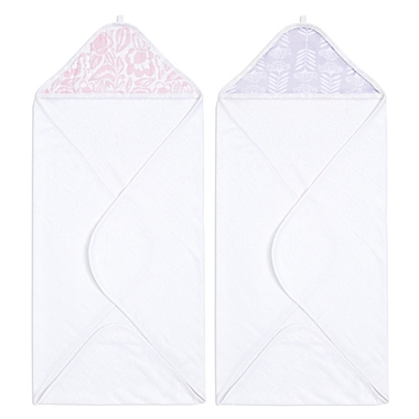 aden + anais&trade; Essentials Damsel 2-Pack Hooded Towels. View a larger version of this product image.