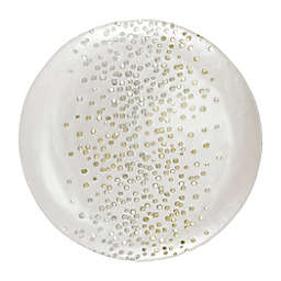 viva by VIETRI Confetti Glass Charger Plate in Gold/Silver