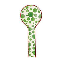 viva by VIETRI Mistletoe Bubble Spoon Rest in Green