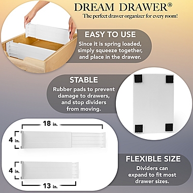 Dream Drawer Organizer in White (Set of 4). View a larger version of this product image.