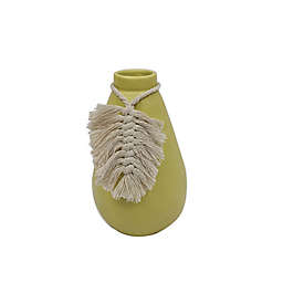 Wild Sage™ 7-Inch Vase with Tassel in Yellow