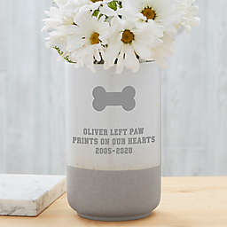 Choose Your Icon Personalized Pet Memorial Cement Vase