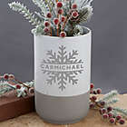 Alternate image 0 for Holiday Snowflake Personalized Christmas Cement Vase