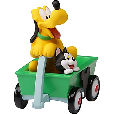 $ New PRECIOUS MOMENTS DISNEY Figurine PLUTO FIGARO DOG CAT Birthday Car Parade