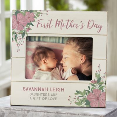 First Mother&#39;s Day Personalized Shiplap Picture Frame