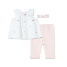 Little Me® 3-Piece Blossom Tunic, Leggings and Headband Set in Pink