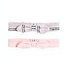 Alternate image 0 for Petit Lem&trade; Size 0-12 M 2-Pack Headbands in Pink/Grey