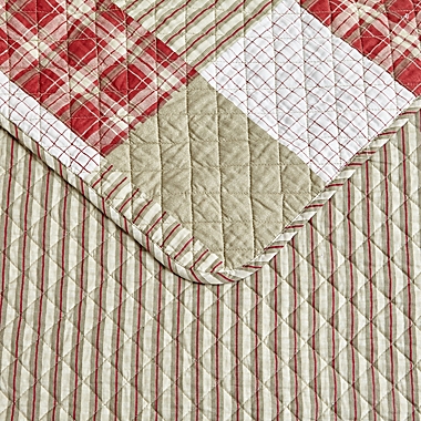 Eddie Bauer&reg; Camano Island Plaid Full/Queen Quilt Set in Red. View a larger version of this product image.
