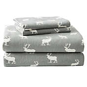 Eddie Bauer&reg; Elk Grove Cotton Flannel Sheet Set in Grey