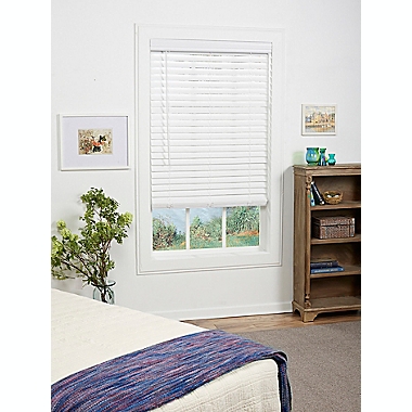 St. Charles Room Darkening 43-Inch x 48-Inch Cordless Faux Wood Blind in White. View a larger version of this product image.