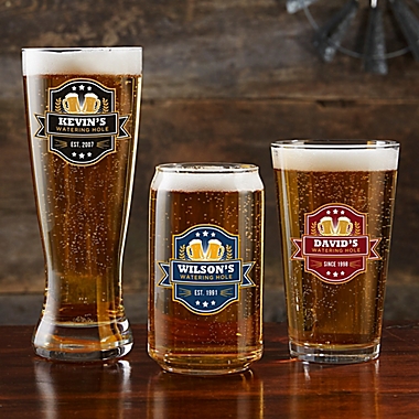 Watering Hole Personalized Personalized Pint Glass. View a larger version of this product image.