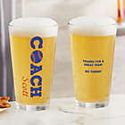 Alternate image 0 for Coach Personalized 16 oz. Pint Glass