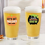 Let&#39;s Get Smashed Halloween Personalized 16 oz. Pint Glass