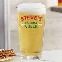 Holiday Cheer Personalized 16 oz. Pint Glass