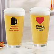 Choose Your Icon Personalized Valentines Day 16 oz. Pint Glass