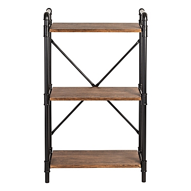 Honey-Can-Do&reg; Industrial Bookshelf in Rustic. View a larger version of this product image.