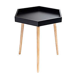 Honey-Can-Do® Hexagonal End Table in Black