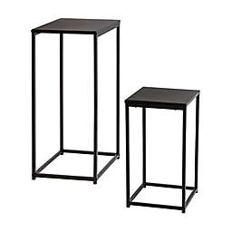 Honey-Can-Do® 2-Piece Nesting Side Table Set in Black