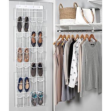 Crystal Clear 24 Pocket Over-The-Door Vinyl Shoe Organizer. View a larger version of this product image.