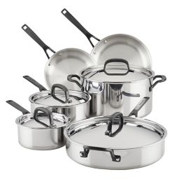 Kitchenaid® 5-Ply Clad Stainless Steel 10-Piece Cookware Set