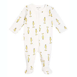 Petit Lem™ Giraffes Newborn Footie in White