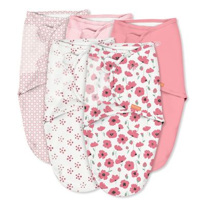 SwaddleMe&reg; Original Small/Medium Floral Cotton 5-Pack Swaddles in Pink