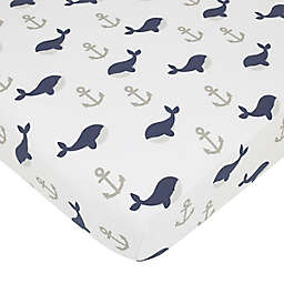 NoJo® Nantucket Adventure Fitted Crib Sheet in Navy