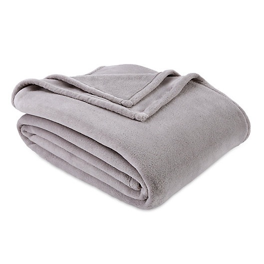 Alternate image 1 for Bee & Willow™ Solid Plush Full/Queen Blanket in Grey