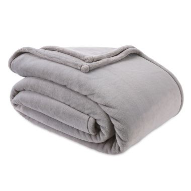 Nestwell&trade; Supreme Softness Plush Full/Queen Blanket in Pebble Grey. View a larger version of this product image.