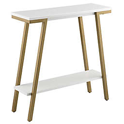 Leick Home® Hall Console Table in White/Gold