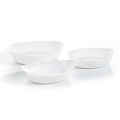 Luminarc&reg; Smart Cuisine 3-Piece Oval Baking Dish Set in White