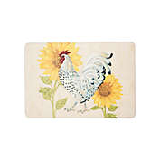 Sunflower Rooster Anti-Fatigue Kitchen Mat in Blazing Yellow