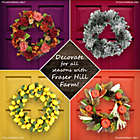Alternate image 4 for Fraser Hill Farm 24-Inch Frosted Poinsettia Artificial Christmas Wreath in White