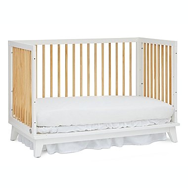 Ti Amo Moderna 3-in-1 Convertible Crib in Snow White/Natural. View a larger version of this product image.