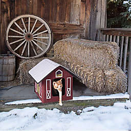K&H® Kitty House Outdoor Heated Cat Barn in Barn Red